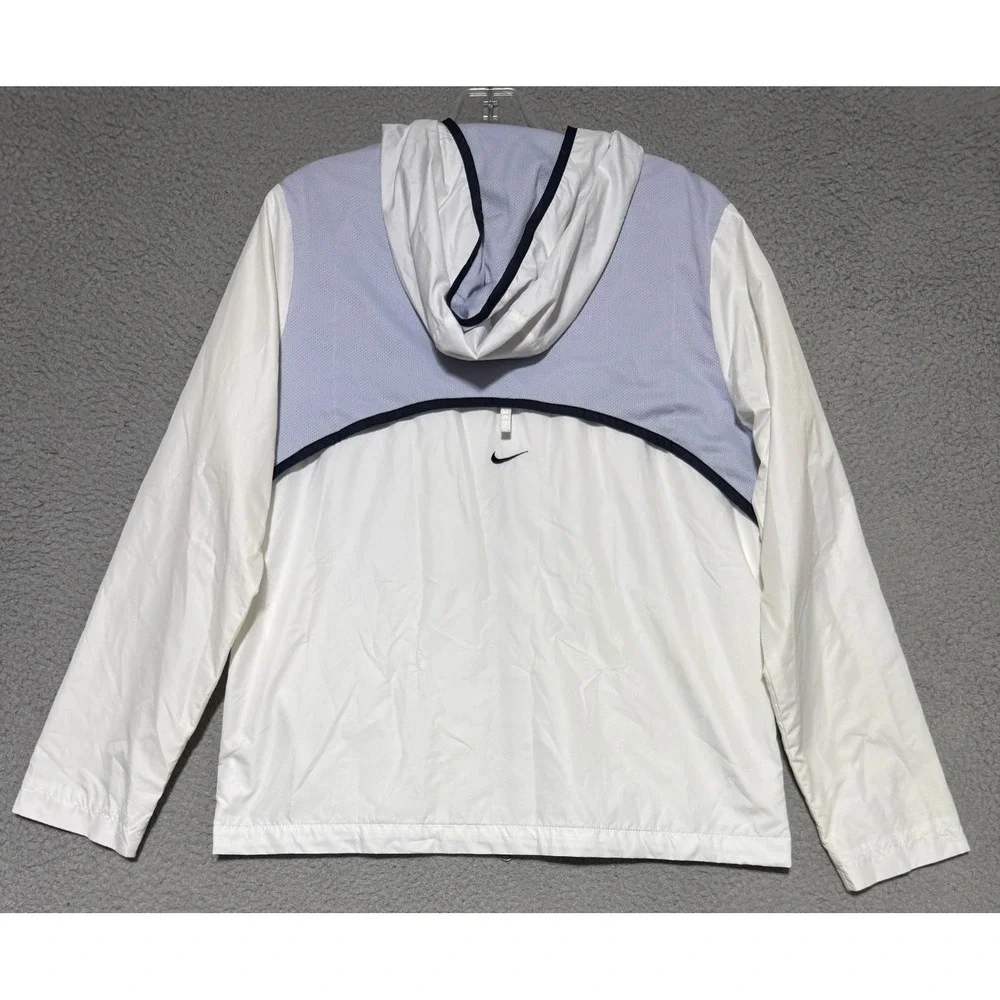 Vintage Nike Full zip vented windbreaker Jacket Womens size Large White Lilac